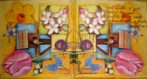 048 Tulpen - 3-lagig - 35x35cm